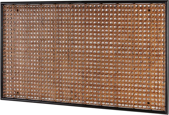Hoofdbord Thai Natura Zwart Honing Metaal vlechtwerk 161 x 3 x 90 cm