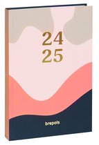 Agenda Brepols 2024-2025 - COULEUR CAMO - Aperçu quotidien - Rose clair - Semi-flexible - 11,5 x 16,9 cm