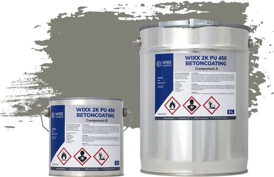 Wixx 2K PU 450 Betoncoating - 5L - RAL 7023 | Betongrijs