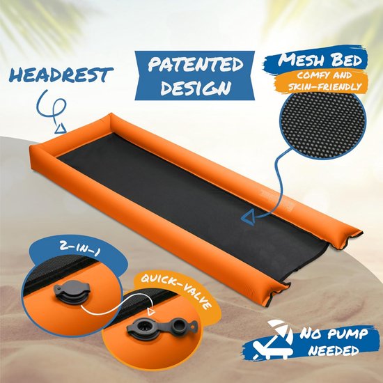 Zwemmatras Floaty, premium waterhangmat, transport buiktas, opblaasbare zwembadluchtmatras met lignet van Intex — afbeelding 5