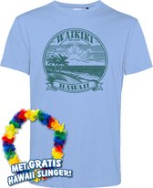 T-shirt Waikiki Beach | Toppers in Concert 2024 | Club Tropicana | Hawaii Shirt | Ibiza Kleding | Lichtblauw | maat XXL