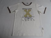 T shirt - Korte mouw - Jongen - Ecru, taupe - Boys camp - 4 jaar 104