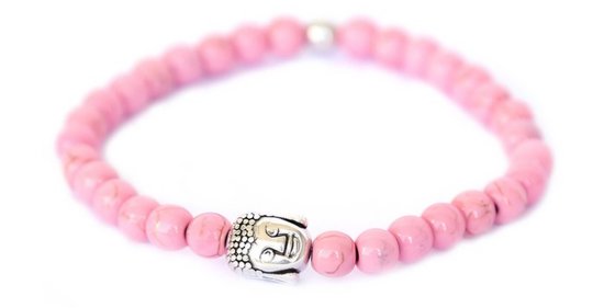Armband Buddha pink stone - Love Ibiza