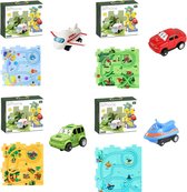 DrPhone TrackTastic Puzzle Wheels - De Ultieme Avontuurlijke Puzzelset - Kids Speelgoed - 4x 5 Delig - Oerwoud