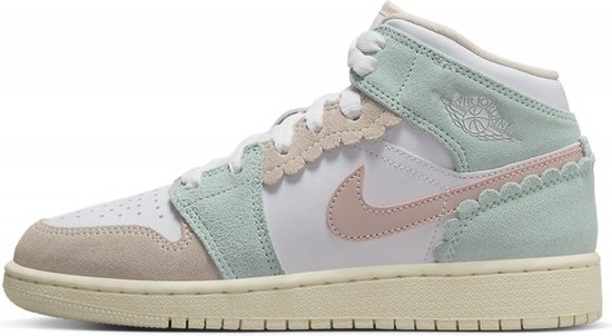 air jordans green and pink