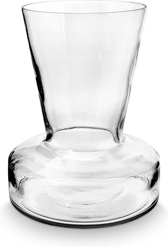 vtwonen Vase Trompette en Verres - Décoration de la Maison - Transparent - 16x19cm