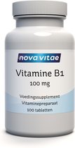 Nova Vitae - Vitamine B1 - Thiamine - 100 mg - 100 tabletten