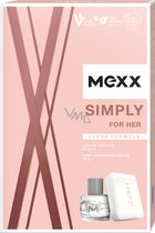 Mexx Simply for Her Giftset - 20 ml eau de toilette spray + 75 gram zeep - cadeauset voor dames