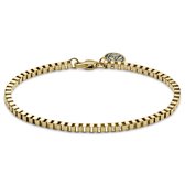 Lucleon - Heren - Roestvrij Staal Schakelarmband - Goudkleurig