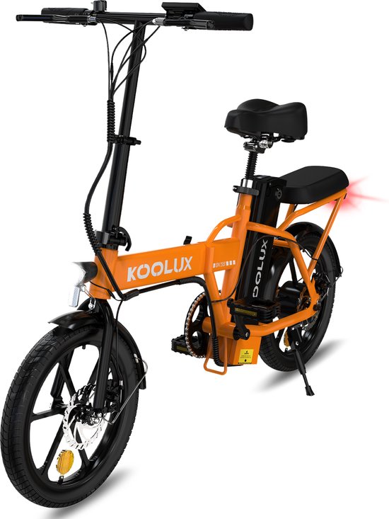 KOOLUX Vélo électrique BK5S - 16*3,0 pouces Fat Tire City Commuter EBike avec batterie au lithium amovible 36V 10,4 Ah - Vélo électrique pliable avec moteur 250W