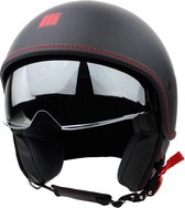 Coccinelle Motocubo | casque jet avec visière | noir mat | taille L. | cyclomoteur léger, cyclomoteur et moto