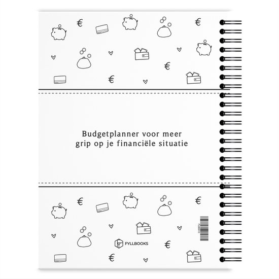 Fyllbooks - Budget Planner Invulboek - Kasboek - Uitgavenboekje - Inkomsten - Uitgaven - 12 Maandoverzichten