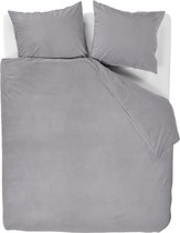 At Home by BeddingHouse Cosy Corduroy dekbedovertrek - Eenpersoons - 140x200/220 - Licht grijs