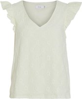 Vila Top Videlea V-neck Cap Sleeve Top/vol 14097604 Eggnog Dames Maat - XL