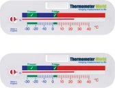 Koelkast- en vrieskastthermometer | Ideale temperatuurweergave | Analoog | Dubbelverpakking