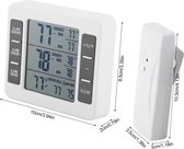 Koelkast Thermometer Vriezer met Draadloos Digitaal Audiogeluid Alarm - 2 stks Min/Max voor Thuis Restaurant