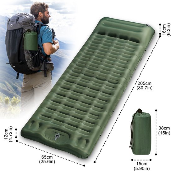 CALIYO Slaapmat, Camping Outdoor Slaapmatten, Slijtvast/Waterafstotend/Scheurbestendig-Draagvermogen 280KG van CALIYO — afbeelding 5