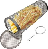 Roestvrijstalen BBQ grillmand voor vis en groenten - Anti-aanbak grillrooster voor outdoor koken (30 cm) Barbecue