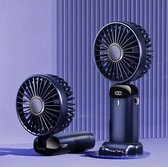 Handventilator - Blauw - Mini Ventilator - Hand Ventilator - Mini ventilator Oplaadbaar - Mini Ventilator Usb - USB ventilator - Draagbare ventilator - 3600 mAh - Digitaal beeld - 5 Standen – nekkoord - FR Service