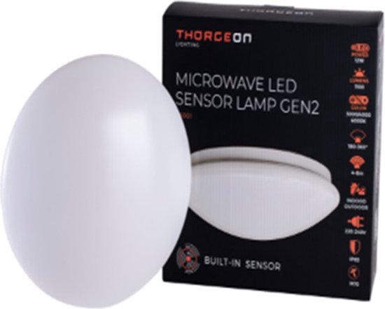 Thorgeon Microwave LED Sensor Lamp 12W 3000K/4000K/6000K