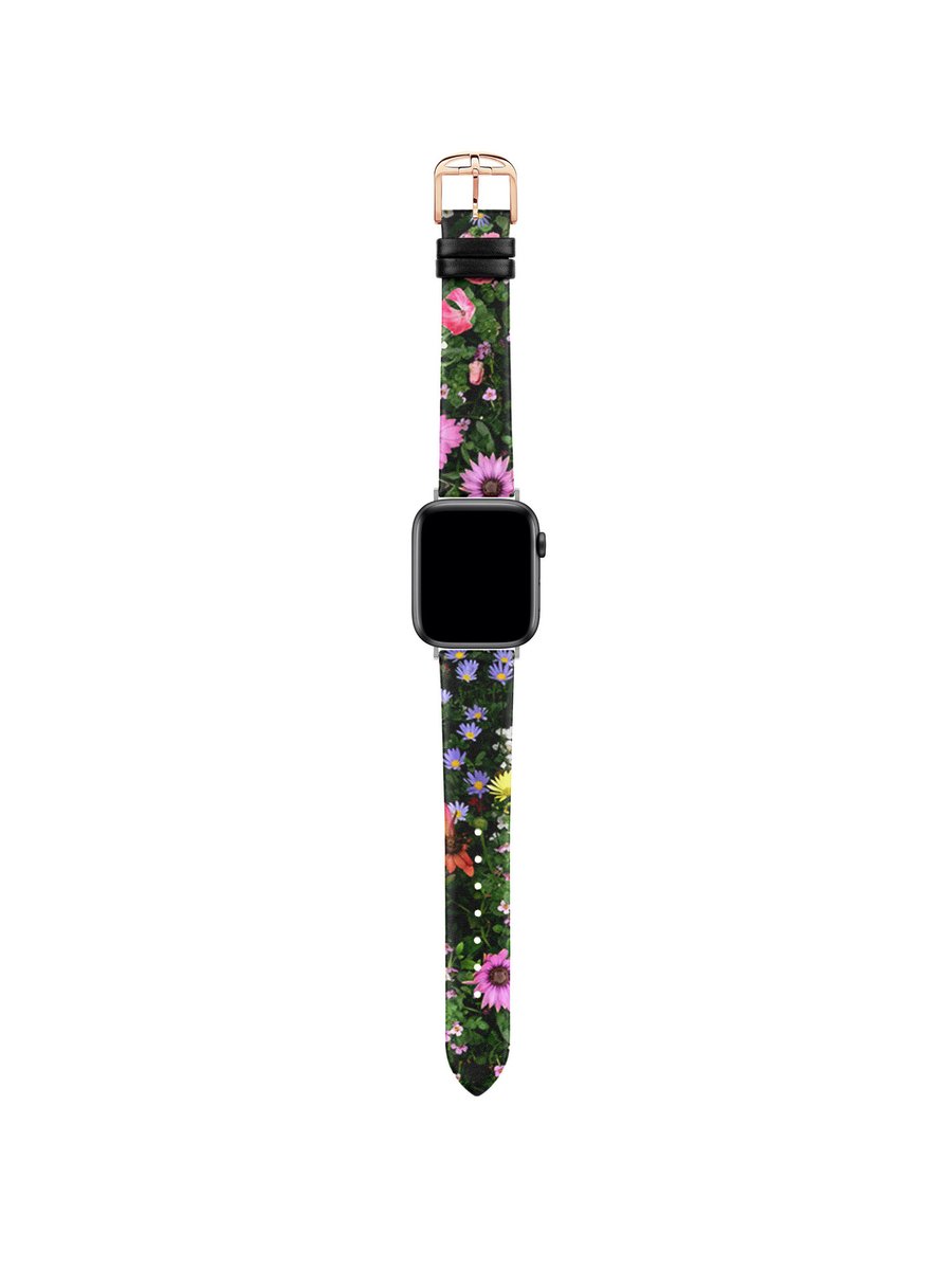 Ted Baker Floral Printed Tb Apple Watch Bands Armband: 100% Leather BKS38S308B0