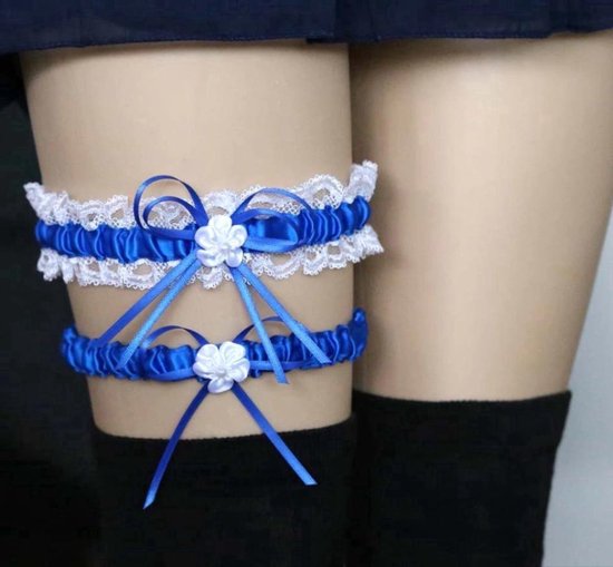 Jumada's - Jarretière - Mariage - EVJF - Lingerie - Look Sexy - Bleu Blauw