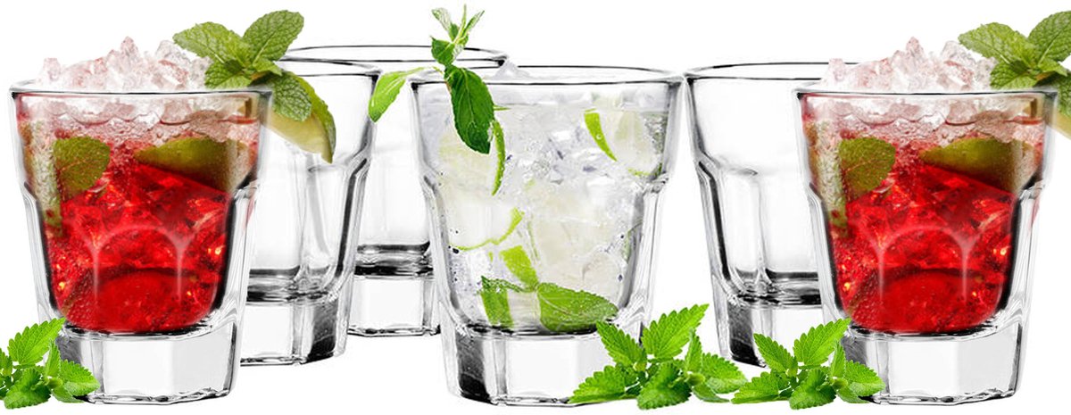 Glasmark Glasmark Shotglaasjes - 6x - Krakau - 40 ml - glas - borrelglazen