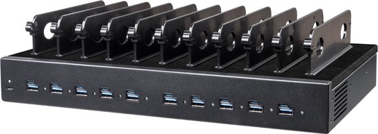 Foto: 10 port dual charge usb a usb c 1000w oplaadstation zwart