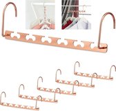 Ruimtebesparende kledinghangers voor 12 hangers - Multi kleerhanger 26 cm metaal koper Kledingkast