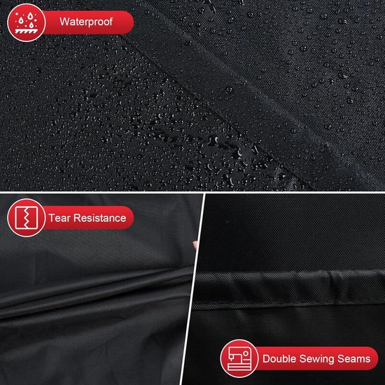 BBQ-hoes voor grote gasbarbecue - waterdicht en UV-bestendig - 600D Oxford-stof - scheurvast - geschikt voor Weber - 163 x 62 x 122 cm Barbecue van BB — afbeelding 3