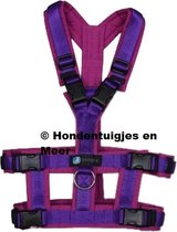 Annyx hondentuig Safety FUN OPEN Limited Edition Violet-Rose maat XXS-geschikt voor hele kleine hondjes-Borstomvang 36 tot 42cm