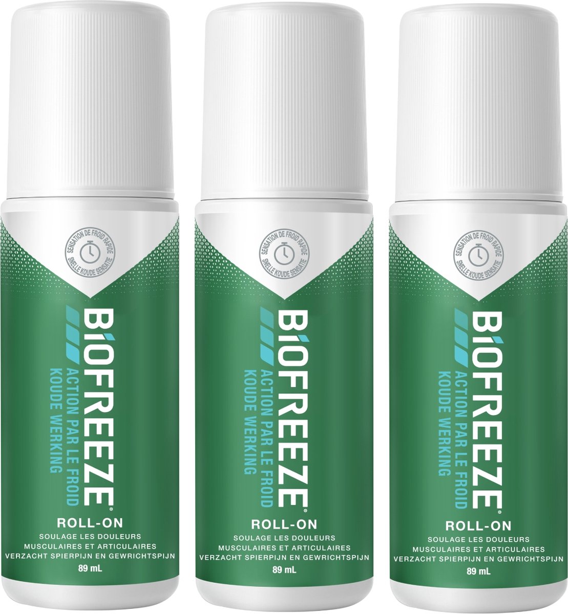 Goedkoopste Biofreeze Roll-on Verkoelende Gel - Cold Action - Voordeelverpakking - 3 Stuks