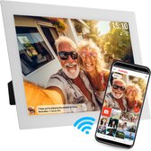 Denver Digitale Fotolijst 10.1 inch - Glas Display - HD - Moederdag Cadeautje - Frameo App - Fotokader - WiFi - 16GB - IPS Touchscreen - PFF1037W