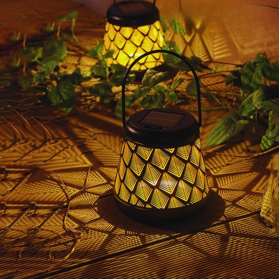 Lardic Solar Tuinlamp – Solar Tuinverlichting – Brons kleurig metaal – Tuinverlichting op zonneenergie buiten – Tafellamp - Led buitenverlichting met sensor - Tuinfontein - Tuinfakkel / Tuinsteker / Tuinlantaarn - Sfeerverlichting - Buitenlamp