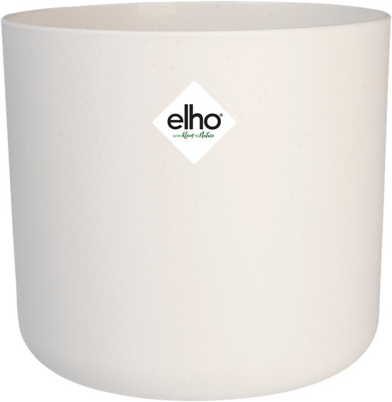 Elho B.for Soft Rond 18 - Pot De Fleurs pour Intérieur - Plastique 100% recyclé - Ø 18.3 x H 16.7 cm - Blanc