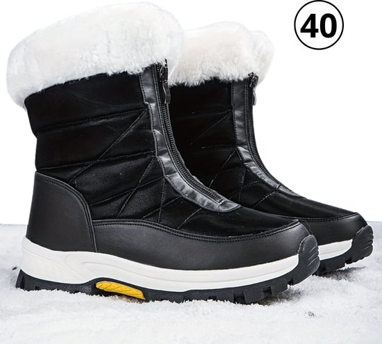 Livano Snowboots Voor Dames - Sneeuwschoenen- Wintersport Sneeuwboots - Ski Gadgets - Maat 40 - Zwart