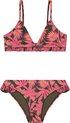 Shiwi Bikini set ROSIE FIXED TRIANGLE SET RUFFLE - forest green leaves - 122/128