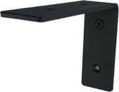 Maison DAM 1x Plankdrager L vorm - Wandsteun – Voor plank 15/19cm – Mat zwart - Incl. bevestigingsmateriaal + schroefbit
