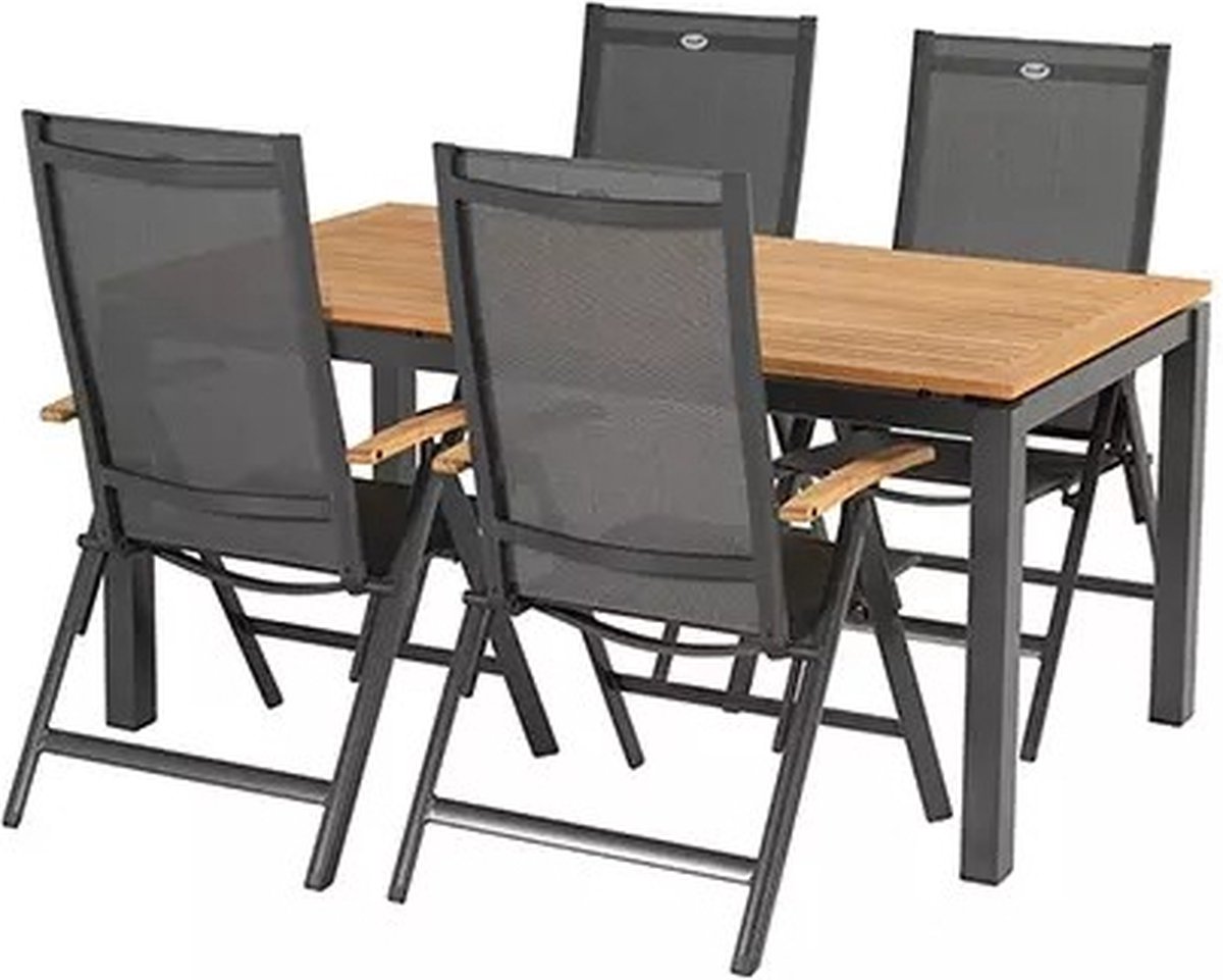 Hartman Aruba verstelbare tuinstoel - grijs / teak – foto 2