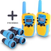 Haska - Talkie Walkie Enfants - Portée 6KM - Cadeau pour Enfants - Jouets - Dont 2 Jumelles- Dont 8 piles - Lampe de Poche - 10 sonneries - Talkie Walkie - Sinterklaas / Conseil Cadeau de Noël