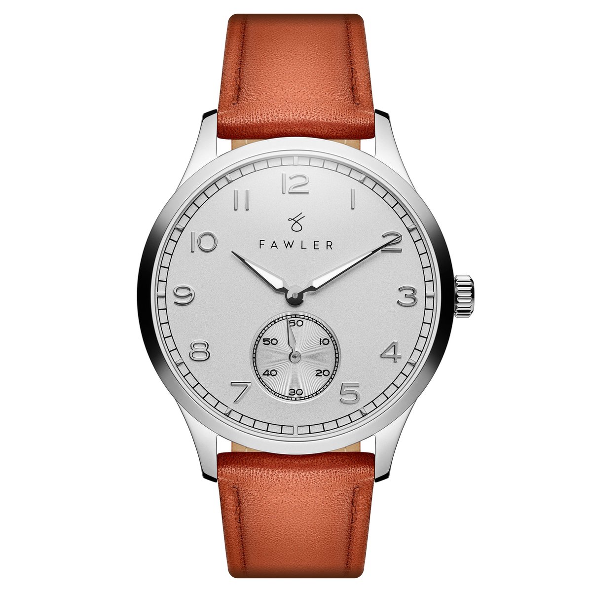 Adrien | Roestvrijstalen horloge met wit email