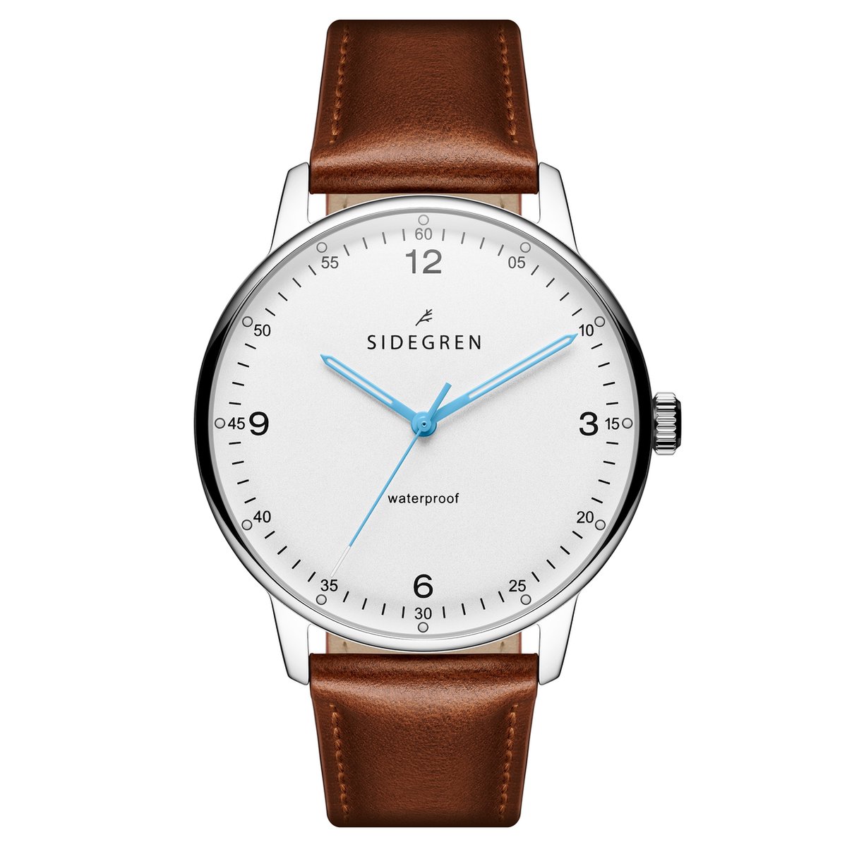 Olivier | Zilverkleurig en Blauw Roestvrijstalen Horloge