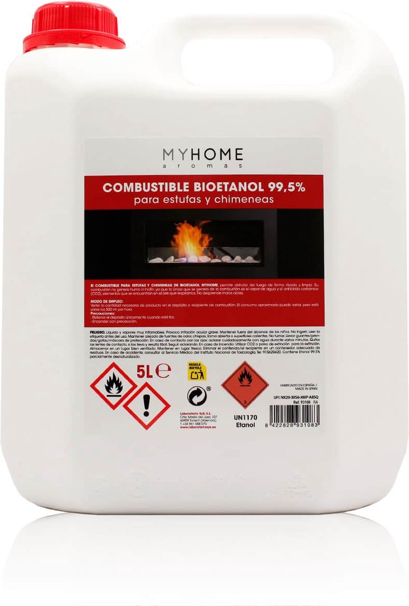 Aanmaakgel 5L – (Milieu Vriendelijk) - 5000 ml - Ontbrandingsgel - Vuurstartgel - Brandversnellergel - Voor Snelle en Veilige Ontbranding