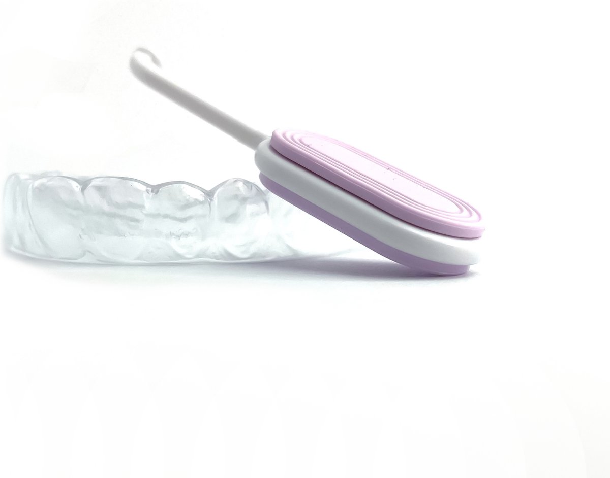 Unclip® Pull & Bite Aligner Remover Hulpmiddel Haakje Nachtbeugel Invisalign Paars/Lila