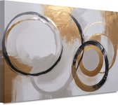 Abstracte kunst wanddecoratie - Modern schilderij - Canvas schilderij Woonkamer - Muurdecoratie landelijk - Canvas - Kunst 90x60 cm