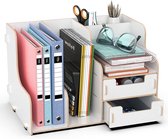 Opgeruimde organizer stationaire opslag Maganize File Holder Desktop Document Rack voor boeken en notebooks Desk Organizer