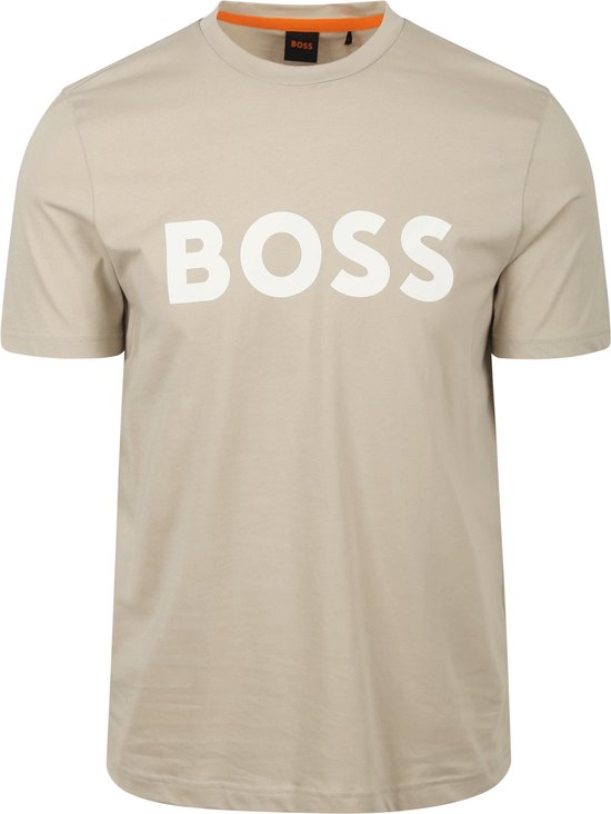 BOSS - T-shirt Thinking Beige - Homme - Taille 3XL - Coupe moderne