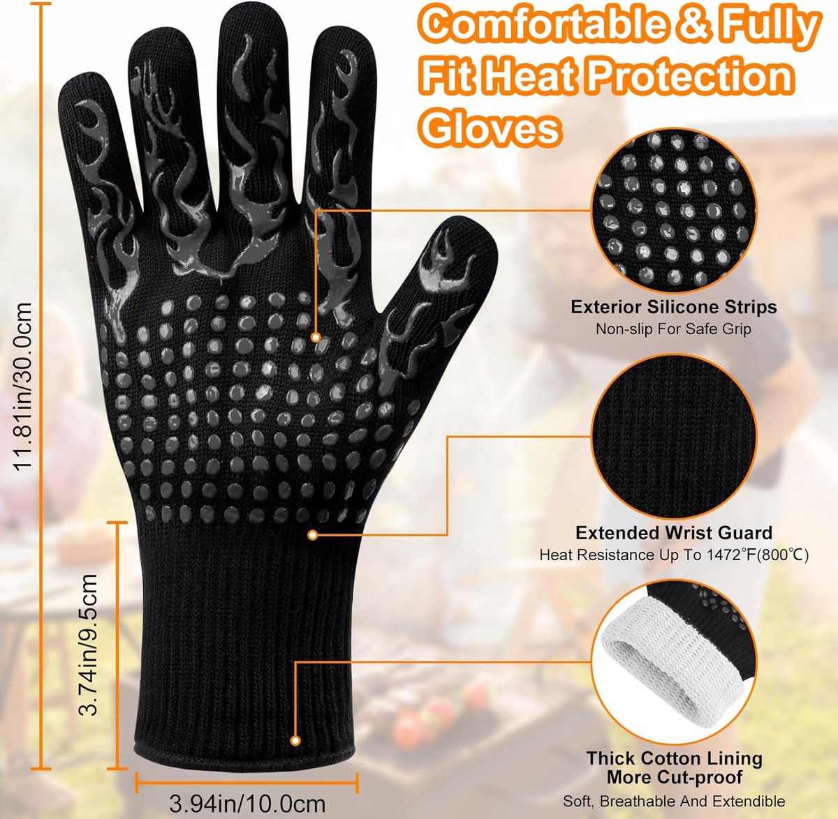 Lot De 2 Mini Gants De Cuisine En Silicone épais Anti-brûlure Pour La Cuisine Violet