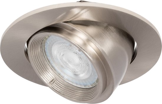 Ledmatters - Inbouwspot Nikkel - Dimbaar - 4 watt - 350 Lumen - 4000 Kelvin - Koel wit licht - IP21 Stofdicht
