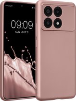 kwmobile metallic telefoonhoesje van TPU - geschikt voor Xiaomi Poco X6 Pro 5G - Flexible case voor smartphone - In metallic roségoud